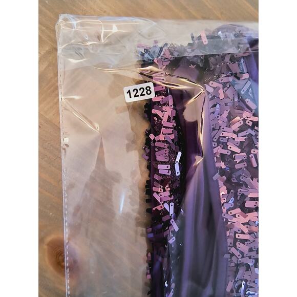 DS by Debbie Shuchat Sequin Tank Top Women's Size M Purple Sleeveless Party Cami - Picture 15 of 16